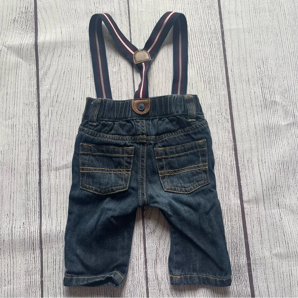 Gymboree Suspender Jeans Size 0-3 months